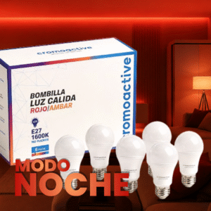 Pack 6 Bombillas Luz Roja | Modo Noche