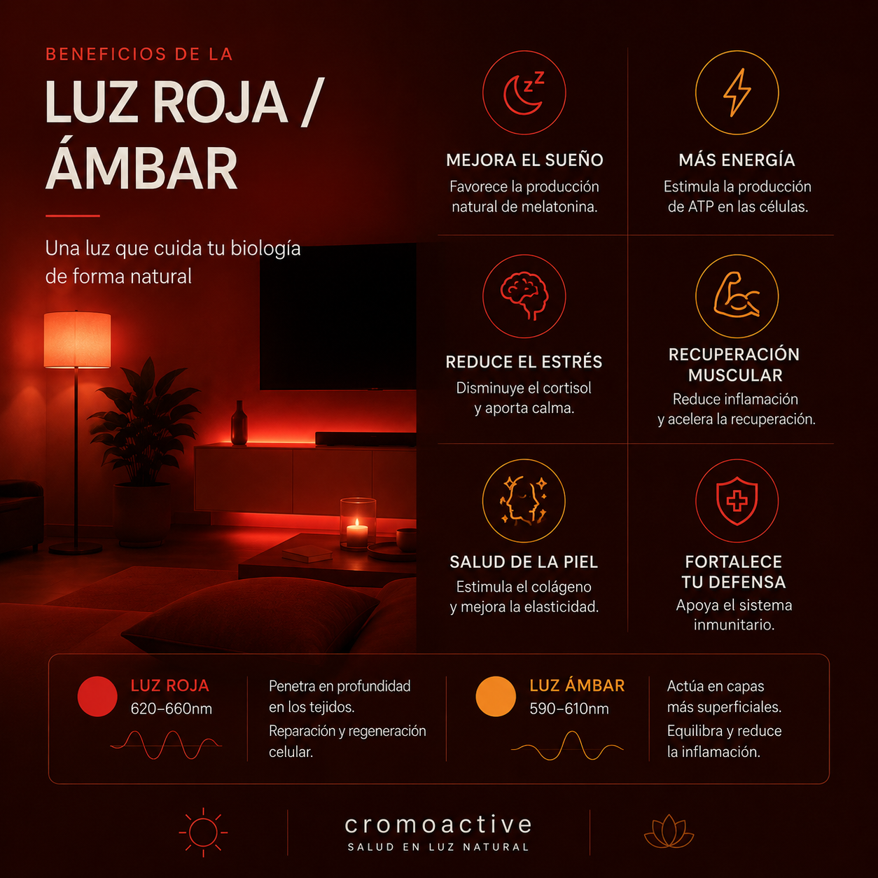 Pack 6 Bombillas Luz Roja | Modo Noche - Imagen 2